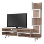 Έπιπλο τηλεόρασης Granada Megapap χρώμα λευκό - cordoba 149,5x29,5x120εκ. - Image 3