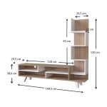 Έπιπλο τηλεόρασης Granada Megapap χρώμα λευκό - cordoba 149,5x29,5x120εκ. - Image 4