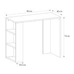 Γραφείο εργασίας Netenia Megapap χρώμα sapphire oak 90x40x74εκ. - Image 5