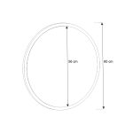 Καθρέπτης τοίχου Glob Μegapap χρώμα λευκό 59x2x59εκ. - Image 3