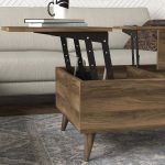 Τραπεζάκι σαλονιού Roy Megapap με σερβιτόρο χρώμα καρυδί 121x69x40εκ. - Image 4