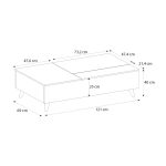 Τραπεζάκι σαλονιού Roy Megapap με σερβιτόρο χρώμα καρυδί 121x69x40εκ. - Image 8