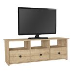 Έπιπλο τηλεόρασης Mahen Megapap χρώμα sapphire oak 140x35x49,8εκ. - Image 5