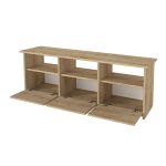 Έπιπλο τηλεόρασης Mahen Megapap χρώμα sapphire oak 140x35x49,8εκ. - Image 8