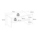 Τραπεζάκι σαλονιού Eleva Megapap χρώμα sapphire oak 90x44,6x46,4εκ. - Image 8