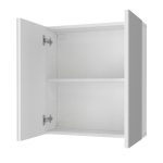 Καθρέπτης μπάνιου Binary Μegapap χρώμα λευκό 60x17,2x65εκ. - Image 2