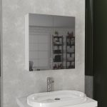 Καθρέπτης μπάνιου Binary Μegapap χρώμα λευκό 60x17,2x65εκ. - Image 3