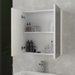 Καθρέπτης μπάνιου Binary Μegapap χρώμα λευκό 60x17,2x65εκ. - Image 4