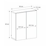 Καθρέπτης μπάνιου Binary Μegapap χρώμα λευκό 60x17,2x65εκ. - Image 6