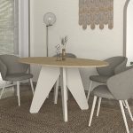 Τραπέζι Rebel Megapap χρώμα rota oak - sandstone 150x90x75εκ. - Image 2