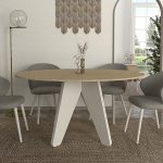 Τραπέζι Rebel Megapap χρώμα rota oak - sandstone 150x90x75εκ. - Image 3