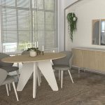 Τραπέζι Rebel Megapap χρώμα rota oak - sandstone 150x90x75εκ. - Image 4