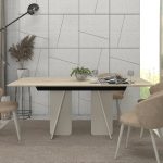 Τραπέζι Sevilla Megapap χρώμα sandstone - travertine 180x90x75εκ. - Image 3