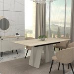 Τραπέζι Sevilla Megapap χρώμα sandstone - travertine 180x90x75εκ. - Image 5