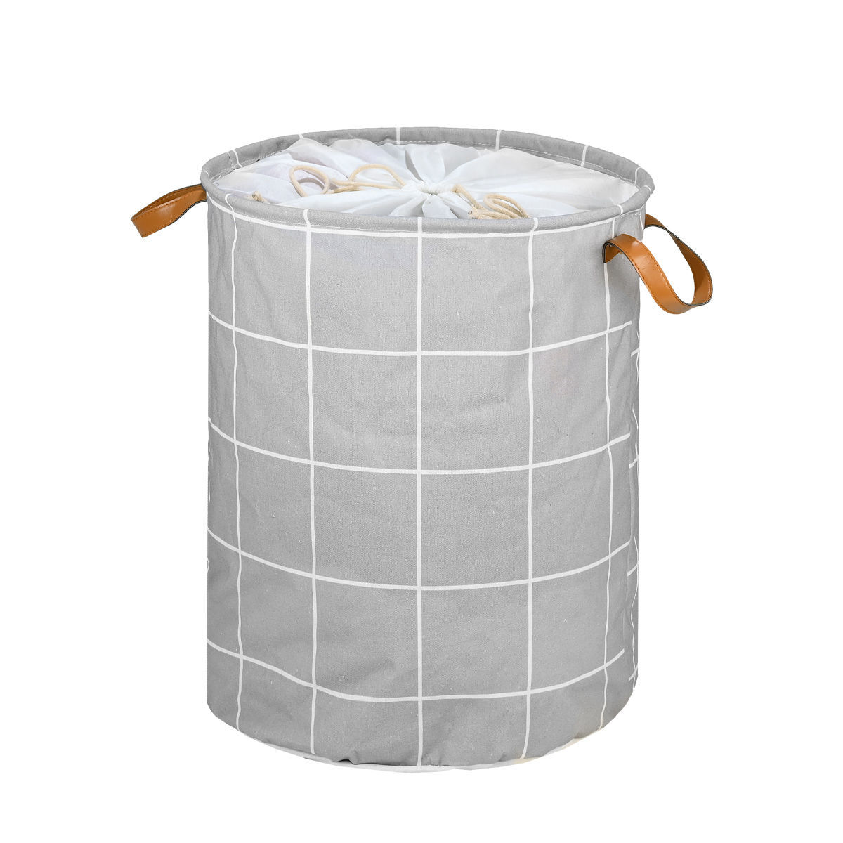 0015977_-checkered-60lt-40x40x50cm Καλάθι απλύτων με χερούλια