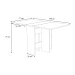 Τραπέζι Pepe Megapap επεκτεινόμενο χρώμα λευκό - φυσικό οξιάς 28(56+56)x77x75εκ. - Image 9