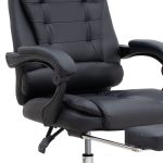 Καρέκλα γραφείου διευθυντική Daria Megapap με υποπόδιο από τεχνόδερμα χρώμα μαύρο 65x65x117/127εκ. - Image 12