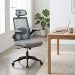 Καρέκλα γραφείου διευθυντική Belora Megapap με ύφασμα Mesh χρώμα γκρι 63,5x62x117/127εκ. - Image 3