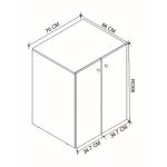 Έπιπλο πλυντηρίου Gray Megapap χρώμα sapphire oak 70x66x90εκ. - Image 5