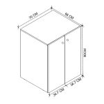 Έπιπλο πλυντηρίου Gray Megapap χρώμα ανθρακί 70x66x90εκ. - Image 5