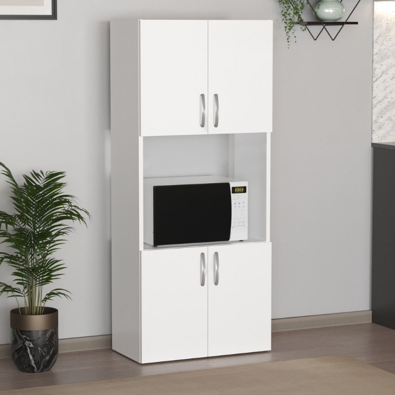 GP041-00861-0 Ντουλάπα κουζίνας Armado Megapap χρώμα λευκό 60x32x140εκ. - Image 1
