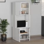 Ντουλάπα κουζίνας Armado Megapap χρώμα λευκό 60x32x140εκ. - Image 2