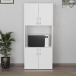 Ντουλάπα κουζίνας Armado Megapap χρώμα λευκό 60x32x140εκ. - Image 3