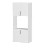 Ντουλάπα κουζίνας Armado Megapap χρώμα λευκό 60x32x140εκ. - Image 4