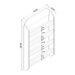 Επιτοίχια βιβλιοθήκη - ραφιέρα Montessori Megapap χρώμα sapphire oak 80x15x132εκ. - Image 4
