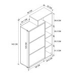 Παπουτσοθήκη Lego Megapap χρώμα pine oak 90x32x143εκ. - Image 5