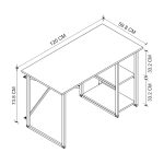 Γραφείο εργασίας Odeon Megapap χρώμα rustic καρυδί 120x59,8x73,8εκ. - Image 3