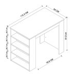 Τραπέζι μπαρ Toska Megapap χρώμα pine oak 112,2x64x91,8εκ. - Image 6