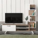 Έπιπλο τηλεόρασης Ceren Megapap χρώμα λευκό - cordoba 149,5x31x131,6εκ. - Image 3