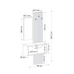 Έπιπλο εισόδου Naro Megapap χρώμα λευκό - sepet oak 90x35x204,2εκ. - Image 9