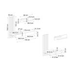 Σύνθεση τηλεόρασης Rosaline Megapap χρώμα ανθρακί - sepet oak 183x31,3x196,9εκ. - Image 11