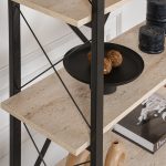 Βιβλιοθήκη Elysian Megapap χρώμα travertine - μαύρο 90x33,5x180εκ. - Image 3