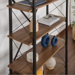 Βιβλιοθήκη Elysian Megapap χρώμα καρυδί - μαύρο 90x33,5x180εκ. - Image 3