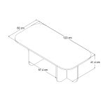 Τραπεζάκι σαλονιού Becaj Megapap χρώμα sandstone - travertine 120x60x41,4εκ. - Image 5