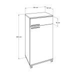 Ντουλάπι Diamond Megapap τροχήλατο χρώμα λευκό gloss 50x40x100εκ. - Image 7