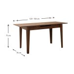 Τραπέζι Trendline Megapap επεκτεινόμενο χρώμα καρυδί 120/150x70x75εκ. - Image 7