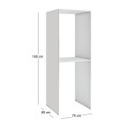 Έπιπλο πλυντηρίου - στεγνωτηρίου Evgenia Megapap χρώμα λευκό 70x60x180εκ. - Image 4