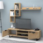 Σύνθεση τηλεόρασης Lonsa Megapap χρώμα φυσικό οξιάς 160x35x40εκ. - Image 2