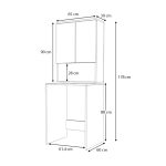 Έπιπλο πλυντηρίου Cozen Megapap χρώμα γκρι σκυροδέματος 65x60x178εκ. - Image 5