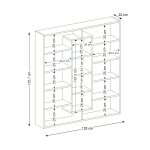 Βιβλιοθήκη Ample Megapap χρώμα λευκό 125x22x135,7εκ. - Image 6