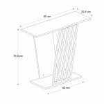 Κονσόλα Gravity Megapap χρώμα μαύρο εφέ μαρμάρου - χρυσό 90x29,6x76,8εκ. - Image 6