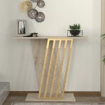 Κονσόλα Gravity Megapap χρώμα travertine - χρυσό 90x29,6x76,8εκ. - Image 3