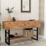 Κονσόλα Aron Megapap χρώμα atlantic pine 138,8x41x75,7εκ.