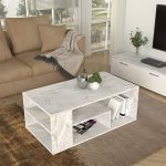 Τραπεζάκι σαλονιού Abdera Megapap χρώμα λευκό εφέ μαρμάρου 110x60x42εκ. - Image 5