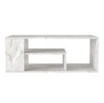 Τραπεζάκι σαλονιού Abdera Megapap χρώμα λευκό εφέ μαρμάρου 110x60x42εκ. - Image 8