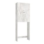 Έπιπλο πλυντηρίου Romme Megapap χρώμα λευκό εφέ μαρμάρου 65x27,1x180εκ. - Image 9